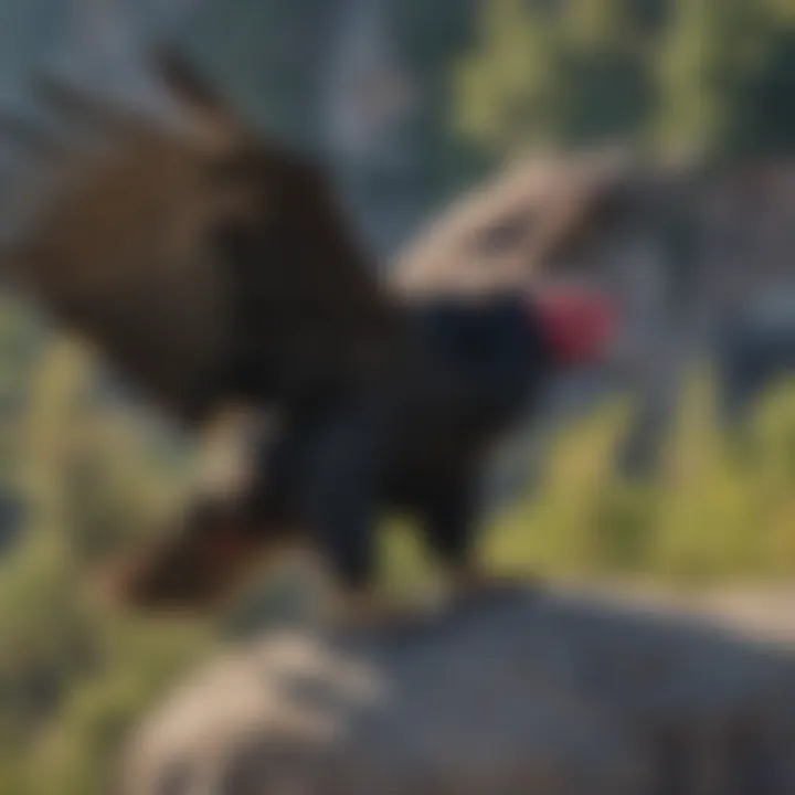 Conservationists monitoring California condors in the wild