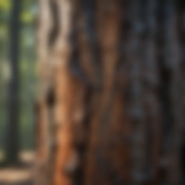 Close-up of ironwood tree bark highlighting its texture