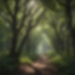 Lush ironwood forest showcasing the dense tree canopy