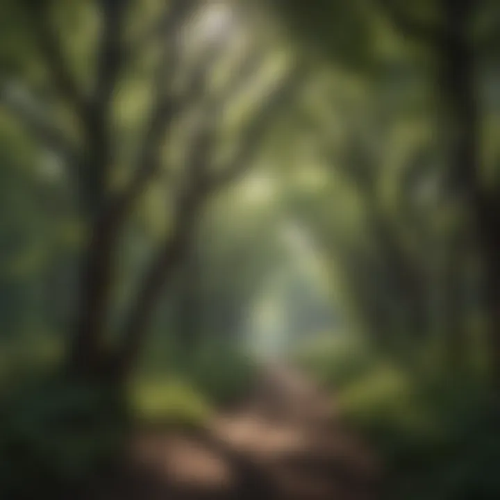 Lush ironwood forest showcasing the dense tree canopy