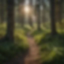 Lush forest landscape showcasing diverse flora