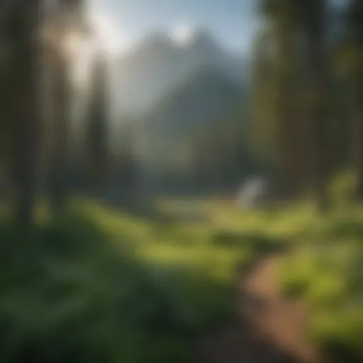 Scenic view of campgrounds in Kalispell, showcasing lush greenery and mountainous backdrop