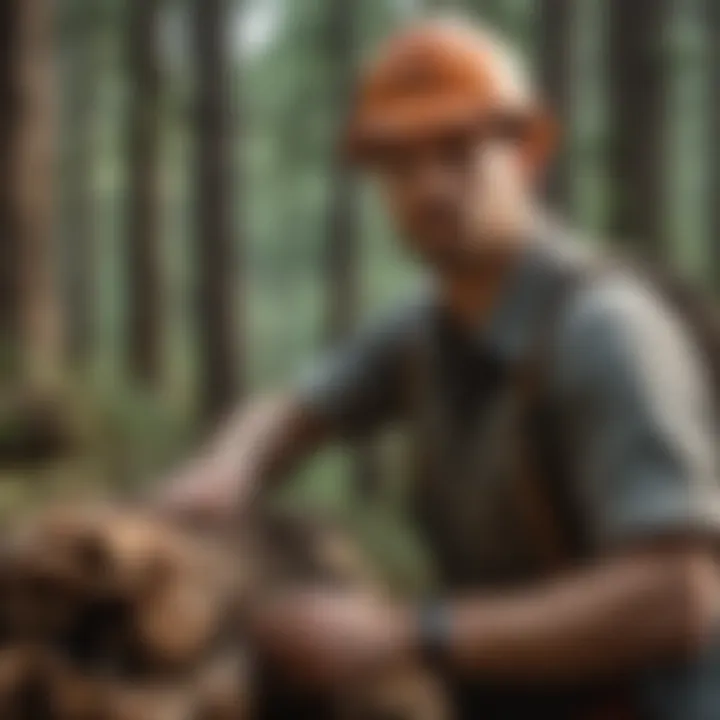 Educational setting focused on forestry and logging careers