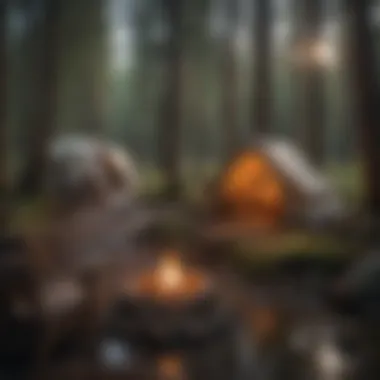 Campsite Setup at Nason Creek Cozy campsite setup with a tent and campfire