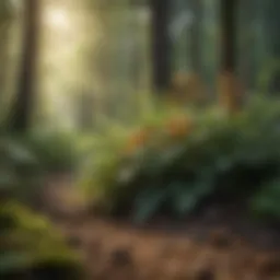 A lush forest showcasing diverse natural antibiotic plants