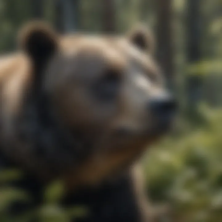 Close-up of a bear in the wild