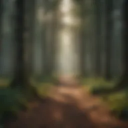 A serene forest landscape illustrating the connection to land management