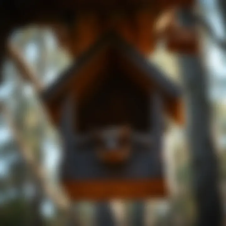 Close-up of a bat house showcasing its structural features
