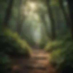 Scenic view of a hiking trail in North Georgia with lush greenery