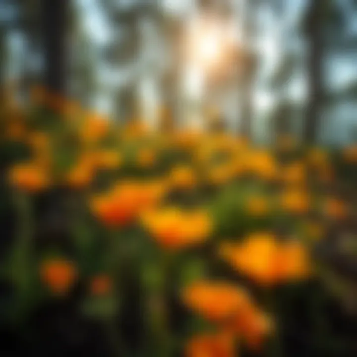 An ideal garden site selected for planting California poppies