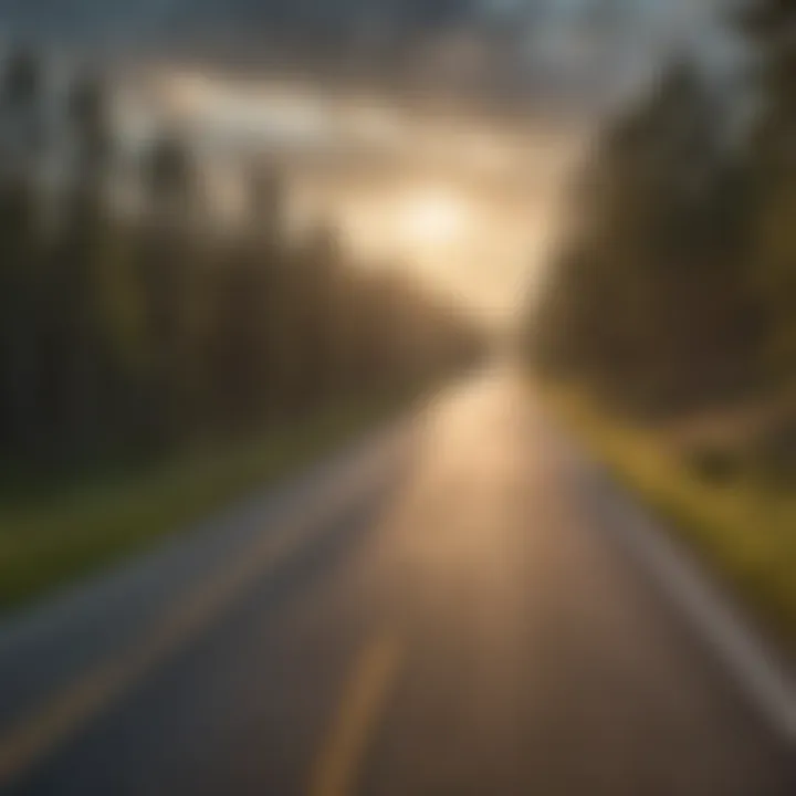 Scenic view of South Dakota's landscape with a highway