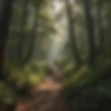 Hikers traversing a scenic trail surrounded by lush foliage in South Carolina.