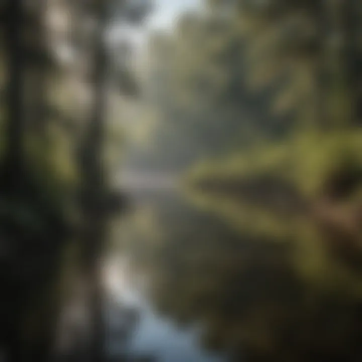 A serene lake reflecting the beauty of nature in a South Carolina state park.