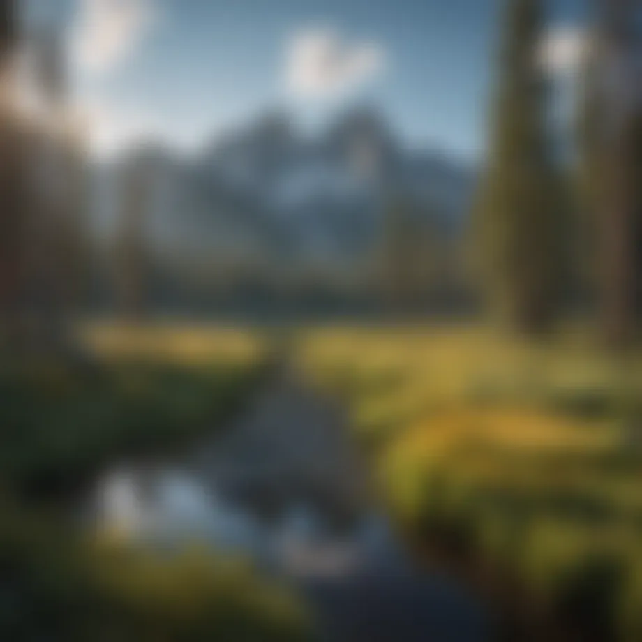 A breathtaking view of the Sawtooth Wilderness with towering peaks and lush forests