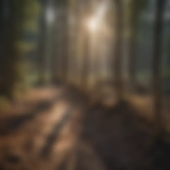 Proper Installation of Silt Fence Properly installed silt fence in a forested area