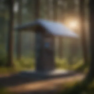 Integration of Solar Charging Stations in Natural Environments Solar charging station in a natural setting
