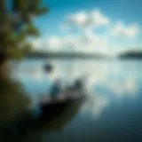 Scenic view of a South Carolina lake with fishermen