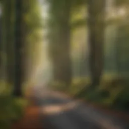 A vibrant woodland scene illustrating natural sound barriers