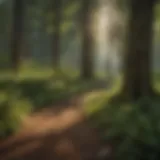 A lush green forest with diverse tree species thriving.