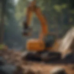 Advanced rock drilling equipment set up in a rugged outdoor environment