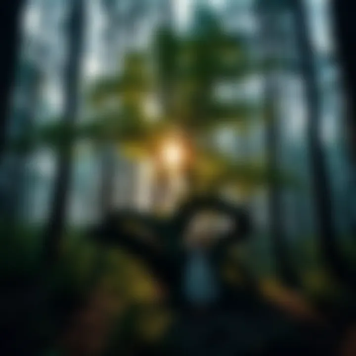 Life and Rebirth in the Forest Tree thriving in a forest, symbolizing life and rebirth