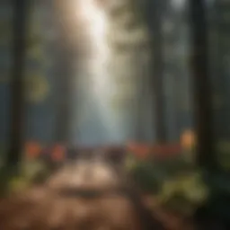 A vibrant protest scene showcasing diverse activists holding banners advocating for environmental change.