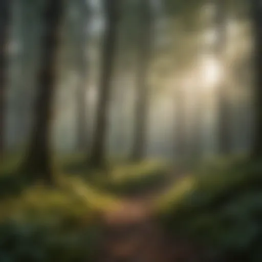 A lush forest exemplifying sustainable forestry