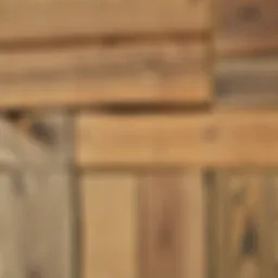 Vintage reclaimed wood planks showcasing unique textures