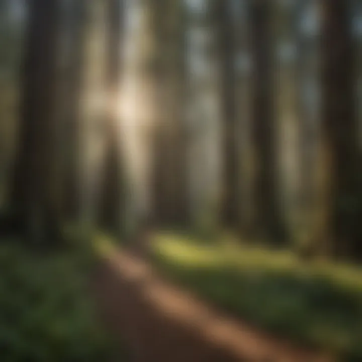 Conservation efforts in action within the redwood forest