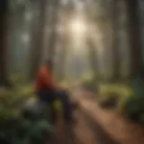 A serene landscape showcasing recreational therapy in action