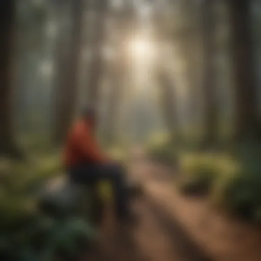 A serene landscape showcasing recreational therapy in action
