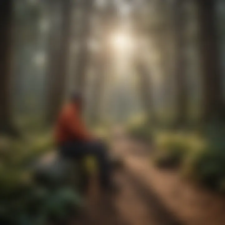 A serene landscape showcasing recreational therapy in action