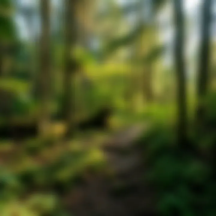 Diverse ecosystems along the Appalachian Trail showcasing flora and fauna