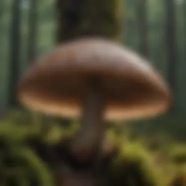 Unique Gills of a Tree Mushroom Close-up of a unique mushroom with distinctive gills