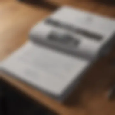 A close-up view of trust documents on a wooden desk.