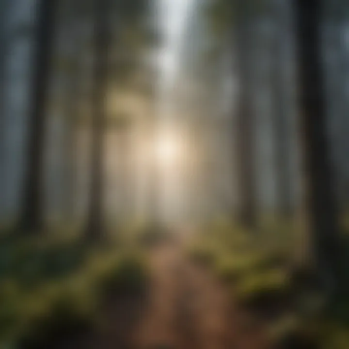 An illustration of forest ecosystems contributing to carbon storage.