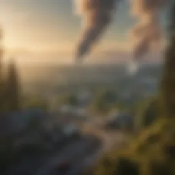 Infographic illustrating greenhouse gas emissions