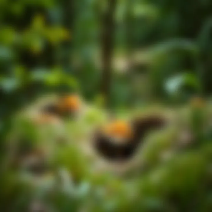 Nesting Behaviors and Dens of Foxes A close-up of fox dens in a grassy area highlighting nesting behaviors.