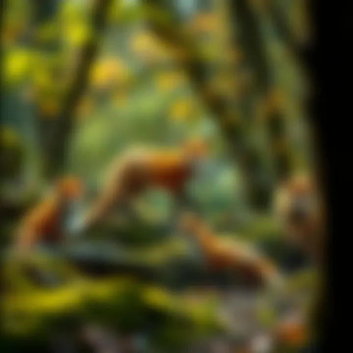 Diversity of Fox Species and Their Habitats An ecological diagram illustrating various fox species and their preferred habitats.