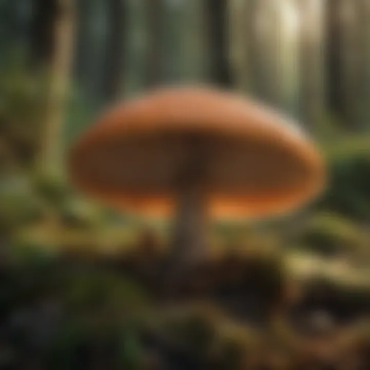 Fungi in a woodland ecosystem