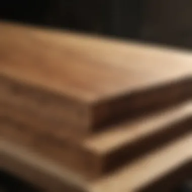 A woodworking project showcasing various hardwood boards