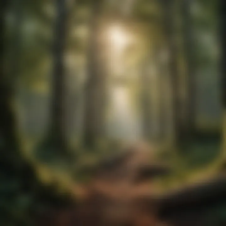 A serene forest scene showcasing healthy trees and diverse flora.