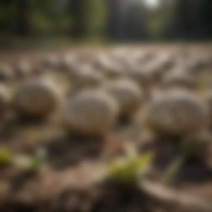 Detailed view of milkweed pods, ready to release seeds.