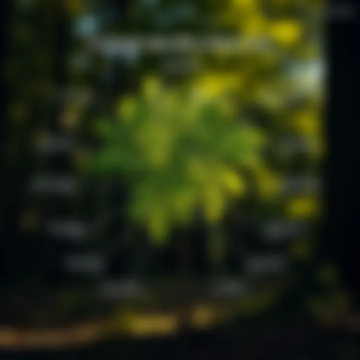 Ecological Benefits of Red Oak Diagram illustrating the ecological benefits of red oak trees