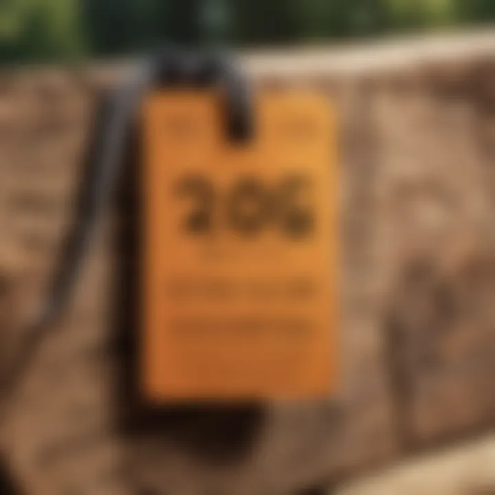 A close-up of a price tag attached to a cord of wood.
