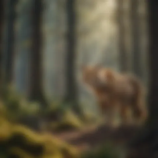 Symbolic representation of endangered species in their natural habitats