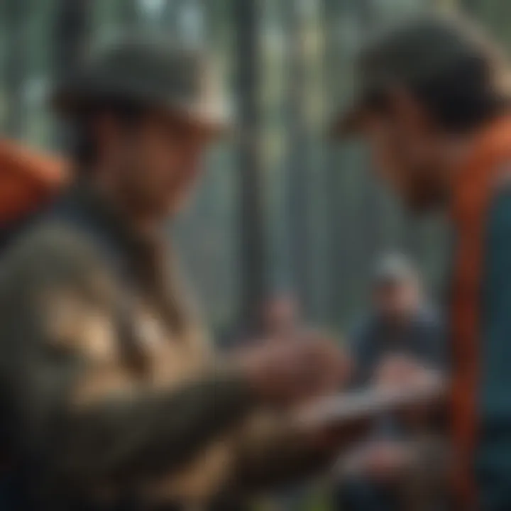 A backcountry ranger conducting a safety briefing