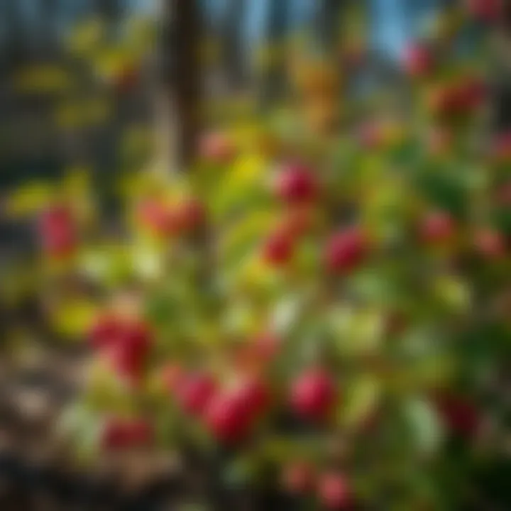 Serviceberry in Its Native Environment A Serviceberry bush thriving in its natural habitat