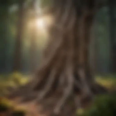 The Vital Root System Root system of a tree demonstrating its anchorage and nutrient absorption.