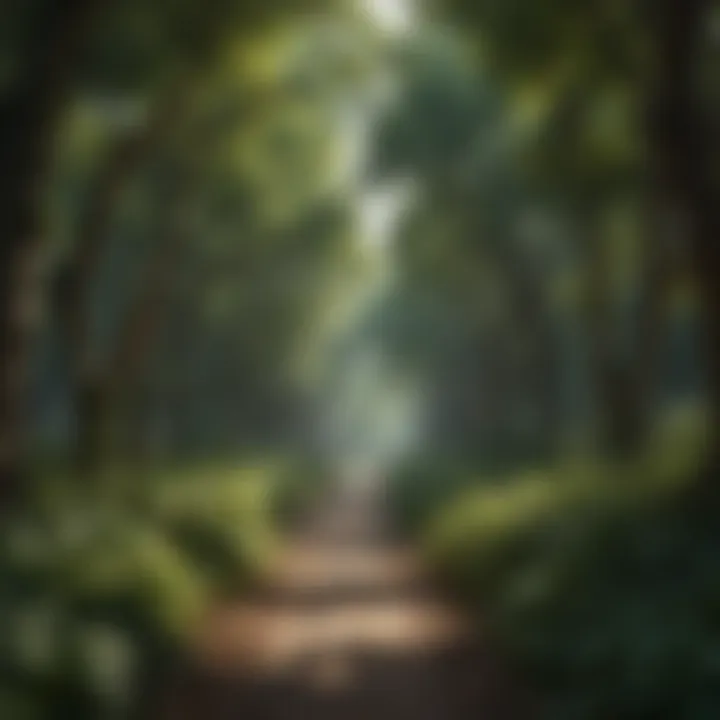 Lush canopy of an urban forest